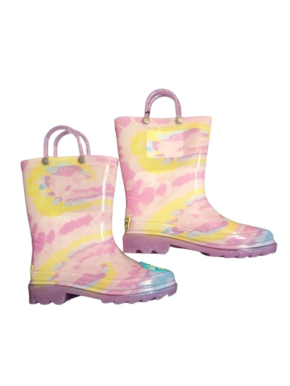 NWT Western Chief Tie-dye Swirl Light-up Rain Boots